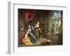 Jesus at the Home of Martha and Mary-Flemish School-Framed Giclee Print