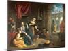 Jesus at the Home of Martha and Mary-Flemish School-Mounted Giclee Print