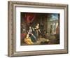 Jesus at the Home of Martha and Mary-Flemish School-Framed Giclee Print