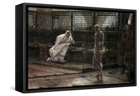 Jesus Before Pilate For the First Time-James Tissot-Framed Stretched Canvas