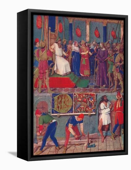 'Jesus Before Pontius Pilate', c1455, (1939)-Jean Fouquet-Framed Stretched Canvas