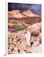 Jesus Being Led into the Wilderness to Be Tempted by the Devil-William Brassey Hole-Framed Giclee Print