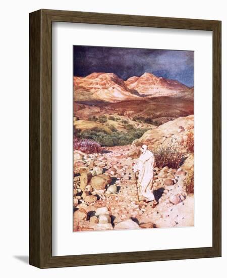 Jesus Being Led into the Wilderness to Be Tempted by the Devil-William Brassey Hole-Framed Giclee Print