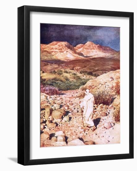 Jesus Being Led into the Wilderness to Be Tempted by the Devil-William Brassey Hole-Framed Giclee Print