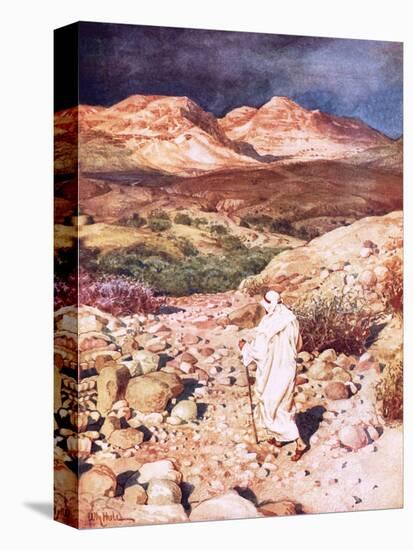 Jesus Being Led into the Wilderness to Be Tempted by the Devil-William Brassey Hole-Stretched Canvas