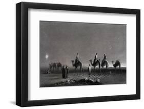 Jesus' Birth Magi Follow Star Across the Desert-R. Brandard-Framed Photographic Print