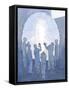 Jesus Blazes in Heaven with Purity and Power, 2000 (W/C on Paper)-Elizabeth Wang-Framed Stretched Canvas