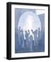 Jesus Blazes in Heaven with Purity and Power, 2000 (W/C on Paper)-Elizabeth Wang-Framed Giclee Print