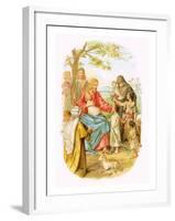 Jesus Blessing the Children-English-Framed Giclee Print