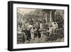 Jesus Blessing the Children-null-Framed Giclee Print