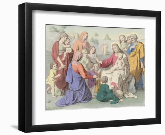 Jesus Blessing the Children-null-Framed Giclee Print