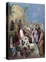 Jesus Blessing the Children-null-Stretched Canvas