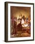 Jesus Breaking Bread and Giving His Disciples the Cup-William Brassey Hole-Framed Giclee Print