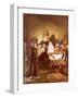 Jesus Breaking Bread and Giving His Disciples the Cup-William Brassey Hole-Framed Giclee Print