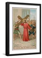 Jesus Carries His Cross. the Second Station of the Cross-null-Framed Giclee Print