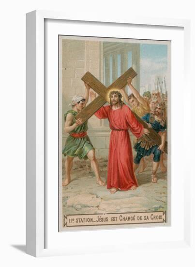 Jesus Carries His Cross. the Second Station of the Cross-null-Framed Giclee Print