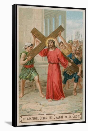 Jesus Carries His Cross. the Second Station of the Cross-null-Framed Stretched Canvas