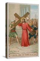 Jesus Carries His Cross. the Second Station of the Cross-null-Stretched Canvas