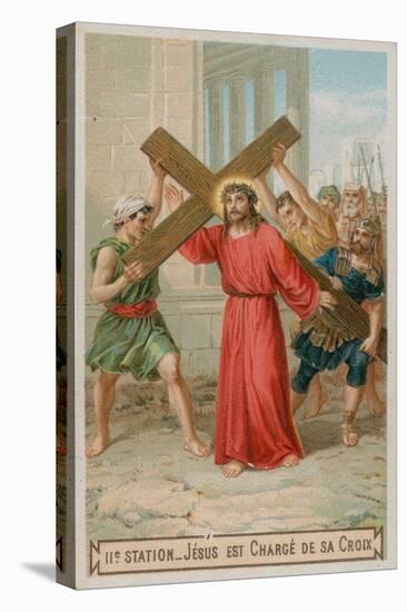 Jesus Carries His Cross. the Second Station of the Cross-null-Stretched Canvas