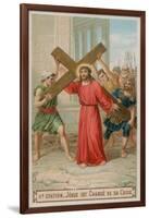 Jesus Carries His Cross. the Second Station of the Cross-null-Framed Giclee Print