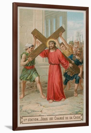 Jesus Carries His Cross. the Second Station of the Cross-null-Framed Giclee Print