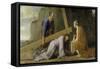 Jesus Carrying His Cross-Eustache Le Sueur-Framed Stretched Canvas