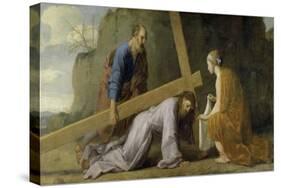 Jesus Carrying His Cross-Eustache Le Sueur-Stretched Canvas