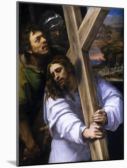 Jesus Carrying the Cross, Ca. 1516-Sebastiano del Piombo-Mounted Giclee Print