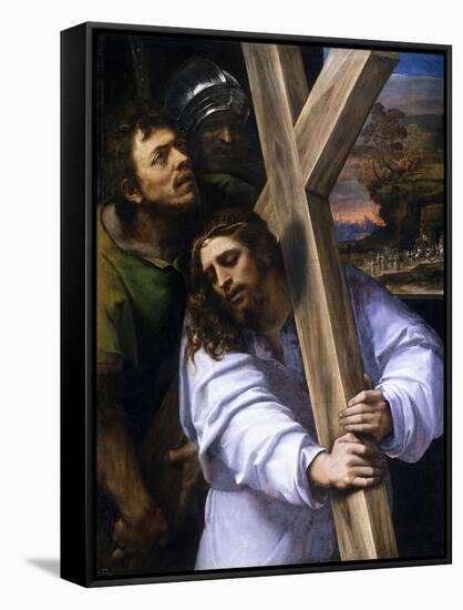 Jesus Carrying the Cross, Ca. 1516-Sebastiano del Piombo-Framed Stretched Canvas