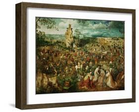 Jesus Carrying the Cross, or the Way to Calvary, 1564-Pieter Bruegel the Elder-Framed Giclee Print