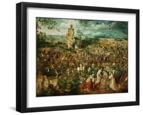 Jesus Carrying the Cross, or the Way to Calvary, 1564-Pieter Bruegel the Elder-Framed Giclee Print