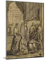 Jésus chez Marthe et Marie-Eustache Le Sueur-Mounted Giclee Print