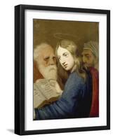 Jesus Christ Aged Twelve, Among the Scribes, 1807-Johann Friedrich Overbeck-Framed Giclee Print