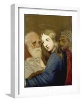 Jesus Christ Aged Twelve, Among the Scribes, 1807-Johann Friedrich Overbeck-Framed Giclee Print