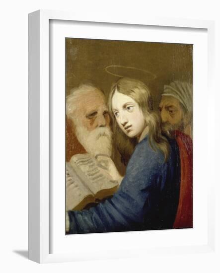 Jesus Christ Aged Twelve, Among the Scribes, 1807-Johann Friedrich Overbeck-Framed Giclee Print