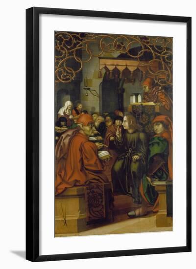 Jesus Christ. Aged Twelve, Among the Scribes-Hans Fries-Framed Giclee Print