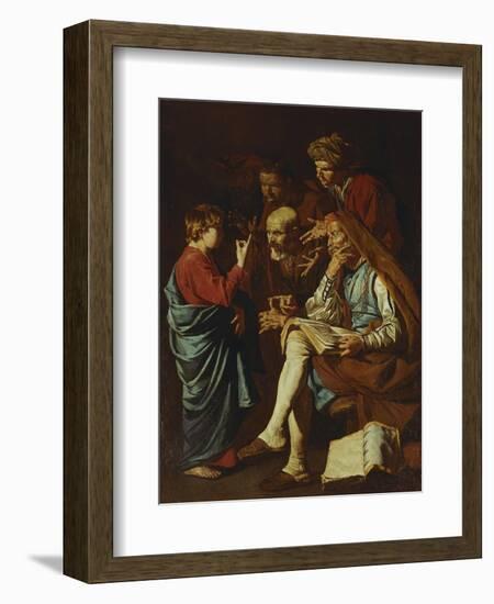 Jesus Christ, Aged Twelve, Among the Scribes-Matthias Stomer-Framed Giclee Print