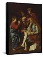 Jesus Christ, Aged Twelve, Among the Scribes-Matthias Stomer-Framed Stretched Canvas