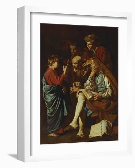 Jesus Christ, Aged Twelve, Among the Scribes-Matthias Stomer-Framed Giclee Print