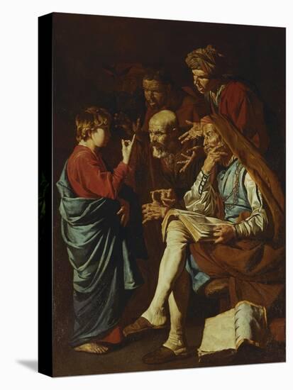 Jesus Christ, Aged Twelve, Among the Scribes-Matthias Stomer-Stretched Canvas