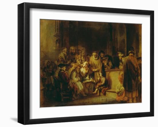 Jesus Christ, at Age Twelve, Among the Scribes in the Temple-Gerbrand Van Den Eeckhout-Framed Giclee Print