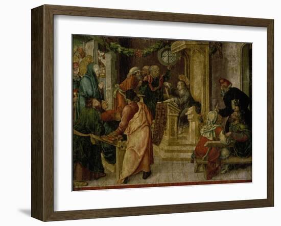 Jesus Christ. at the Age of Twelve, Among the Scribes-Rudolf Stahel-Framed Giclee Print