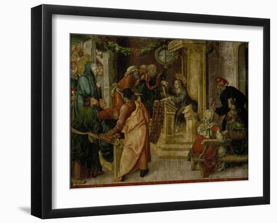 Jesus Christ. at the Age of Twelve, Among the Scribes-Rudolf Stahel-Framed Giclee Print