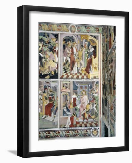 Jesus Christ before Annas and Jesus Christ Beaten before Herod-Giovanni Canavesio-Framed Giclee Print