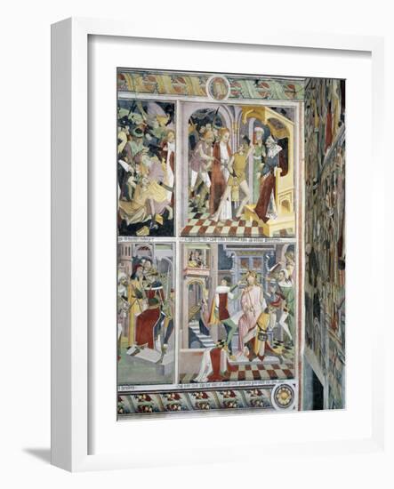 Jesus Christ before Annas and Jesus Christ Beaten before Herod-Giovanni Canavesio-Framed Giclee Print