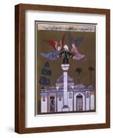 Jesus Christ Carried by Angels from Minaret of Mosque in Damascus, from 'Zubdet ut Tevarih'-null-Framed Giclee Print