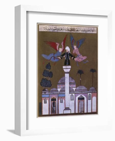 Jesus Christ Carried by Angels from Minaret of Mosque in Damascus, from 'Zubdet ut Tevarih'-null-Framed Giclee Print