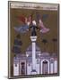 Jesus Christ Carried by Angels from Minaret of Mosque in Damascus, from 'Zubdet ut Tevarih'-null-Mounted Giclee Print