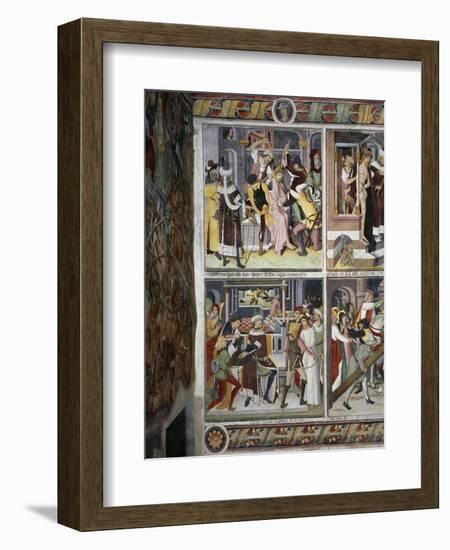 Jesus Christ Crowned with Thorns and Pilate Washing His Hands-Giovanni Canavesio-Framed Giclee Print