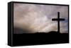 Jesus Christ Crucifixion on Good Friday Silhouette-Veneratio-Framed Stretched Canvas